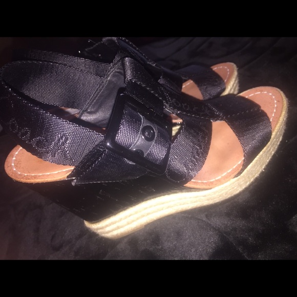 Coach Shoes - Coach Black Wedges. No returns